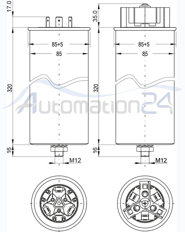 ابعاد خازن LKT 30-440-DP فراکو - فروشگاه اتوماسیون 24 ابعاد خازن LKT 30-440-DP فراکو - فروشگاه اتوماسیون 24